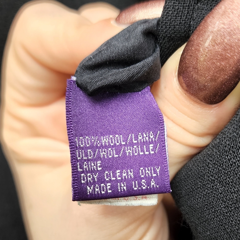 Ralph Lauren Collection Black Wool Dress - Picture 4 of 5